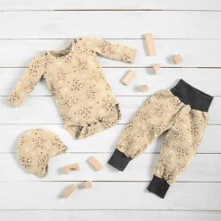 Cotton Jersey Hearts Stars Dots – Cream -Tailor Supplies Sales Store BSZ428 91