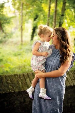 Seersucker With Effect Threads – Blue Grey -Tailor Supplies Sales Store LB02 1