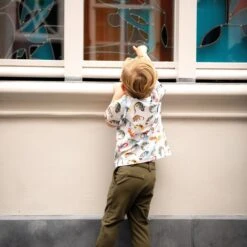 Cotton Jersey Cheeky Chameleons Digital Print – Offwhite -Tailor Supplies Sales Store LB02