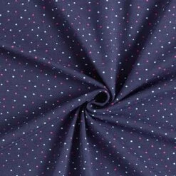 Cotton Jersey Colourful Little Dots – Navy Blue -Tailor Supplies Sales Store SZ00 105