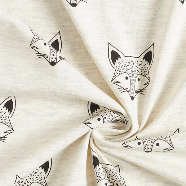Cotton Jersey Fox’s Face – Offwhite 5 Cotton Jersey Fox’s Face – Offwhite - Image 3
