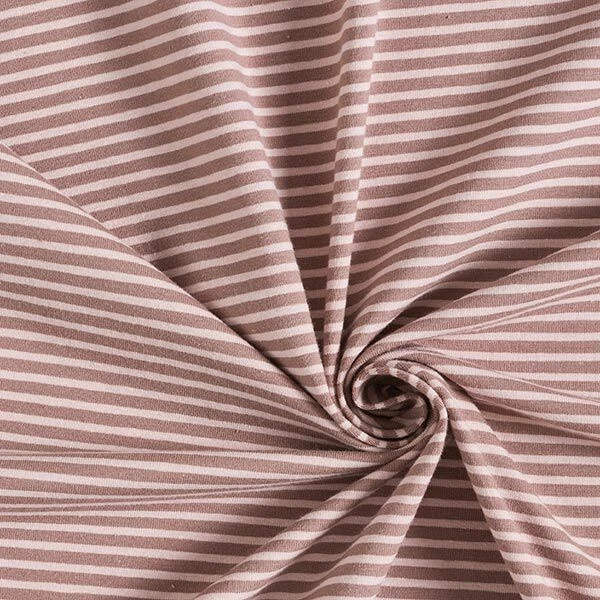 Narrow Stripes Cotton Jersey – Light Dusky Pink/dark Dusky Pink 5 Narrow Stripes Cotton Jersey – Light Dusky Pink/dark Dusky Pink - Image 3