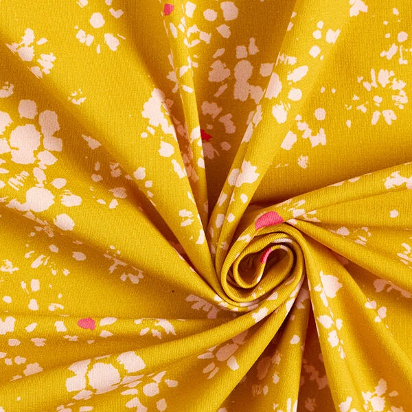 GOTS Cotton Jersey Chamomile | Tula – Curry Yellow/pink 5 GOTS Cotton Jersey Chamomile | Tula – Curry Yellow/pink - Image 3