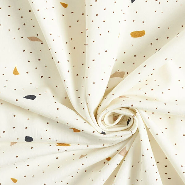 GOTS Cotton Jersey Terrazzo | Tula – Offwhite/dark Brown 5 GOTS Cotton Jersey Terrazzo | Tula – Offwhite/dark Brown - Image 3