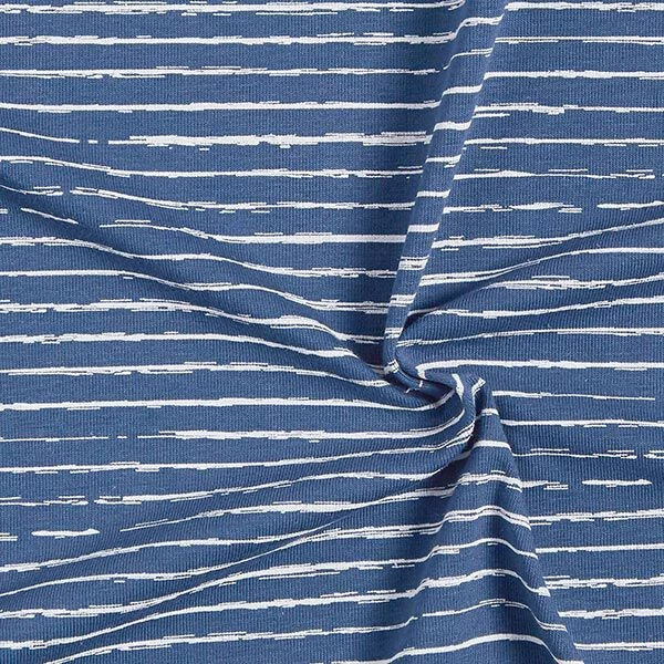 Cotton Jersey Scribble Stripes – Denim Blue 5 Cotton Jersey Scribble Stripes – Denim Blue - Image 3