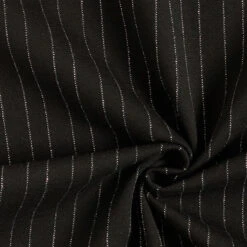 Pinstripe Lurex Romanit Jersey – Black -Tailor Supplies Sales Store SZ00 152