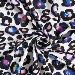 Cotton Jersey Neon Leopard Print Digital Print – Offwhite -Tailor Supplies Sales Store SZ00 153