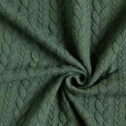 Cabled Cloque Jacquard Jersey – Dark Green -Tailor Supplies Sales Store SZ00 163