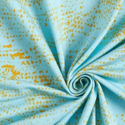 GOTS Cotton Jersey Ears Of Corn | Tula – Aqua Blue/curry Yellow -Tailor Supplies Sales Store SZ00 166