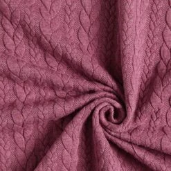 Cabled Cloque Jacquard Jersey – Raspberry -Tailor Supplies Sales Store SZ00 168