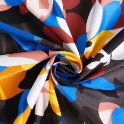 Abstract Leaves Swimsuit Fabric – Black -Tailor Supplies Sales Store SZ00 171