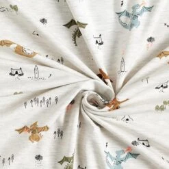 Cotton Jersey Fire-breathing Dragons Mottled – Offwhite/neon Orange 9 Cotton Jersey Fire-breathing Dragons Mottled – Offwhite/neon Orange -Tailor Supplies Sales Store SZ00 180