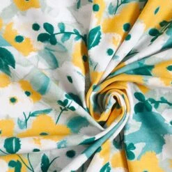 GOTS Cotton Jersey Birds & Flowers | Tula – Pastel Green -Tailor Supplies Sales Store SZ00 186