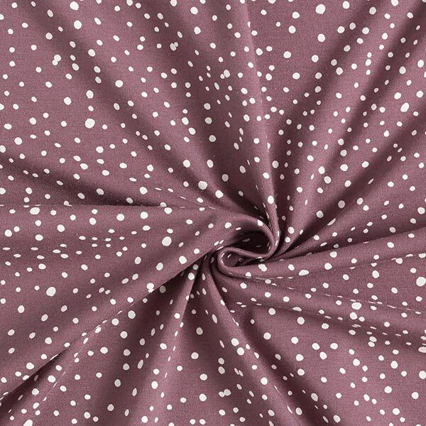 Cotton Jersey Irregular Dots – Aubergine 5 Cotton Jersey Irregular Dots – Aubergine - Image 3