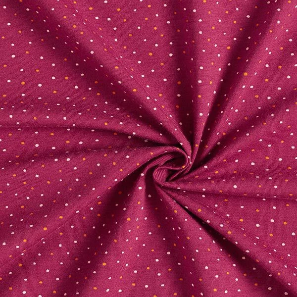 Cotton Jersey Colourful Little Dots – Burgundy 5 Cotton Jersey Colourful Little Dots – Burgundy - Image 3