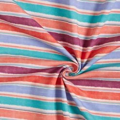 Cotton Jersey Watercolour Stripes – Sand/salmon -Tailor Supplies Sales Store SZ00 192