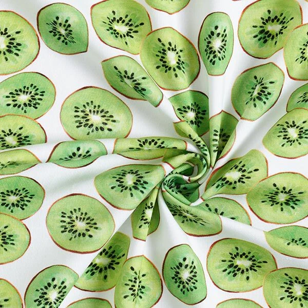 Cotton Jersey Kiwis – White/apple Green 5 Cotton Jersey Kiwis – White/apple Green - Image 3