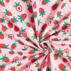 Cotton Jersey Sweet Strawberries | PETIT CITRON – Pink 14 Cotton Jersey Sweet Strawberries | PETIT CITRON – Pink -Tailor Supplies Sales Store SZ00 208