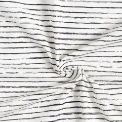 Cotton Jersey Scribble Stripes – Offwhite -Tailor Supplies Sales Store SZ00 21