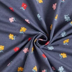 Cotton Jersey Little Flowers – Navy Blue -Tailor Supplies Sales Store SZ00 210