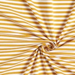 Cotton Jersey Narrow Stripes – Mustard/white 15 Cotton Jersey Narrow Stripes – Mustard/white -Tailor Supplies Sales Store SZ00 218