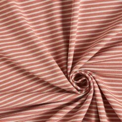 Narrow Stripes Cotton Jersey – Anemone/terracotta -Tailor Supplies Sales Store SZ00 229