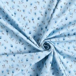 Cotton Jersey Tulips Digital Print – Light Blue -Tailor Supplies Sales Store SZ00 233