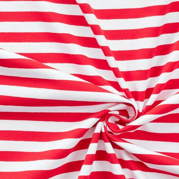 Cotton Jersey Wide Stripes – Red/white 5 Cotton Jersey Wide Stripes – Red/white - Image 3