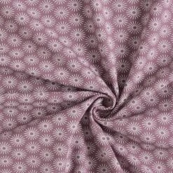 Cotton Jersey Shiny Flowers – Aubergine -Tailor Supplies Sales Store SZ00 239