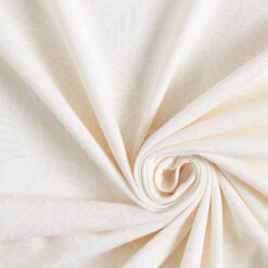 Illustrated Leaves Cotton Jersey – Offwhite/white 10 Illustrated Leaves Cotton Jersey – Offwhite/white -Tailor Supplies Sales Store SZ00 243