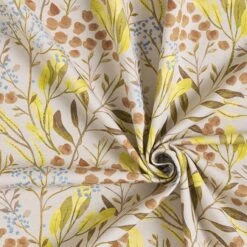 Flowering Branches Cotton Jersey – Sand -Tailor Supplies Sales Store SZ00 245