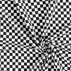 Cotton Jersey Chessboard [9 Mm] – Black/white -Tailor Supplies Sales Store SZ00 246