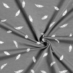 Cotton Jersey Feathers – Dark Grey -Tailor Supplies Sales Store SZ00 251