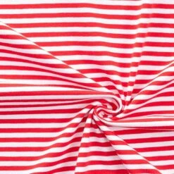 Cotton Jersey Narrow Stripes – Red/white -Tailor Supplies Sales Store SZ00 255