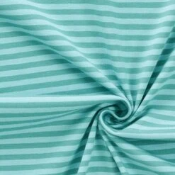 Cotton Jersey Narrow Stripes – Mint/light Blue -Tailor Supplies Sales Store SZ00 256