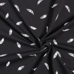 Cotton Jersey Feathers – Black -Tailor Supplies Sales Store SZ00 259