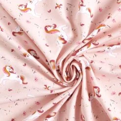 Cotton Jersey Romantic Unicorn – Rosé -Tailor Supplies Sales Store SZ00 270