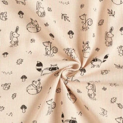 Waffle Jersey Woodland Animals – Natural/black 9 Waffle Jersey Woodland Animals – Natural/black -Tailor Supplies Sales Store SZ00 30