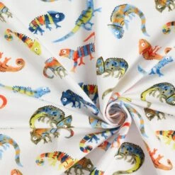Cotton Jersey Cheeky Chameleons Digital Print – Offwhite -Tailor Supplies Sales Store SZ00 310
