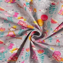 Cotton Jersey Perky Princess – Grey -Tailor Supplies Sales Store SZ00 314