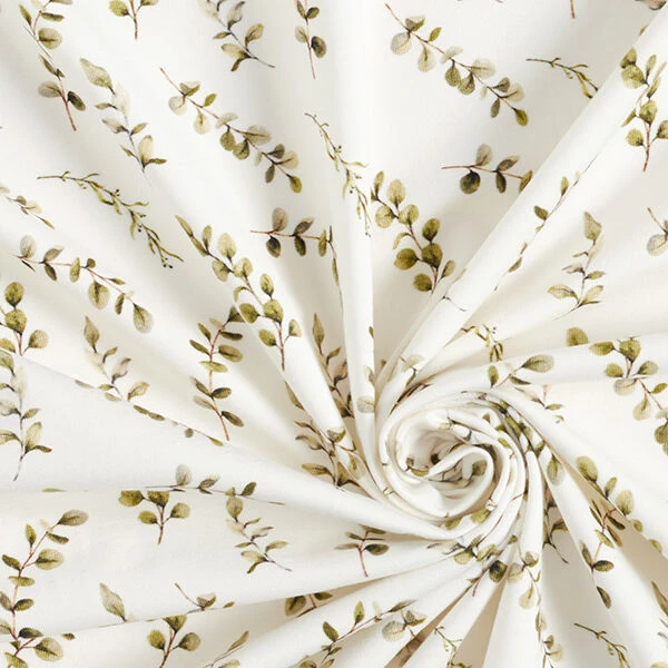 Cotton Jersey Eucalyptus Tendrils Digital Print– Offwhite 5 Cotton Jersey Eucalyptus Tendrils Digital Print– Offwhite - Image 3