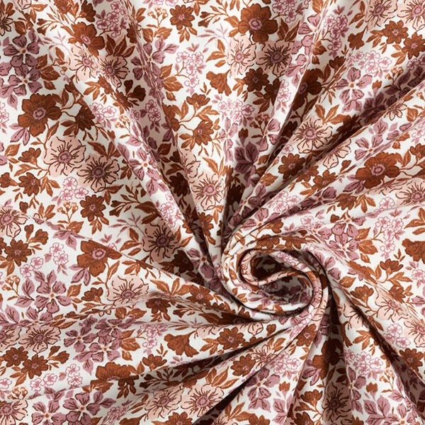 Cotton Jersey Flowers – Offwhite 5 Cotton Jersey Flowers – Offwhite - Image 3