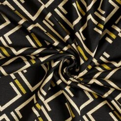 Romanit Jersey, Open Check – Black -Tailor Supplies Sales Store SZ00 340