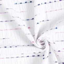 Seersucker With Effect Threads – White -Tailor Supplies Sales Store SZ00 354