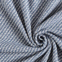 Cotton Tweed Bias Stripes – Denim Blue/white -Tailor Supplies Sales Store SZ00 368