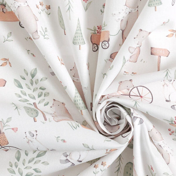 Poplin Bears On The Go Digital Print – Offwhite 5 Poplin Bears On The Go Digital Print – Offwhite - Image 3