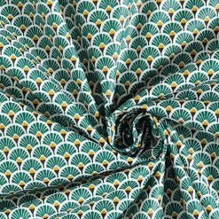 Coated Cotton Little Fans – Petrol 11 Coated Cotton Little Fans – Petrol -Tailor Supplies Sales Store SZ00 384