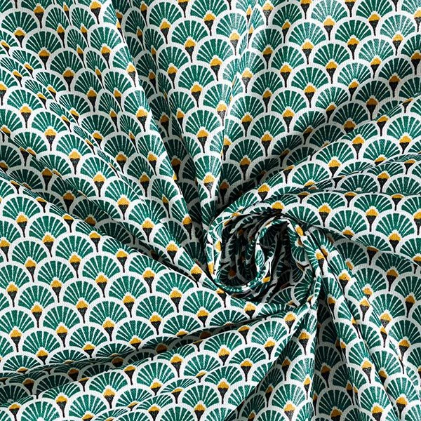 Coated Cotton Little Fans – Petrol 5 Coated Cotton Little Fans – Petrol - Image 3