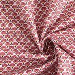 Coated Cotton Little Fans – Carmine 11 Coated Cotton Little Fans – Carmine -Tailor Supplies Sales Store SZ00 391