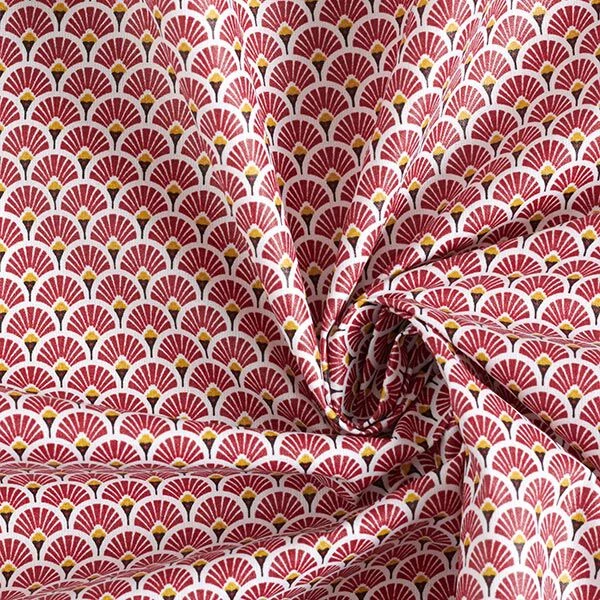 Coated Cotton Little Fans – Carmine 5 Coated Cotton Little Fans – Carmine - Image 3